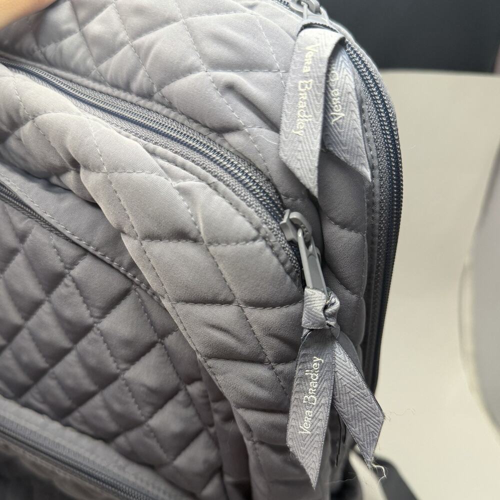Vera Bradley Essential Backpack Laptop Quilted Carbon Rose Lined Lunchbox Set - Picture 11 of 16